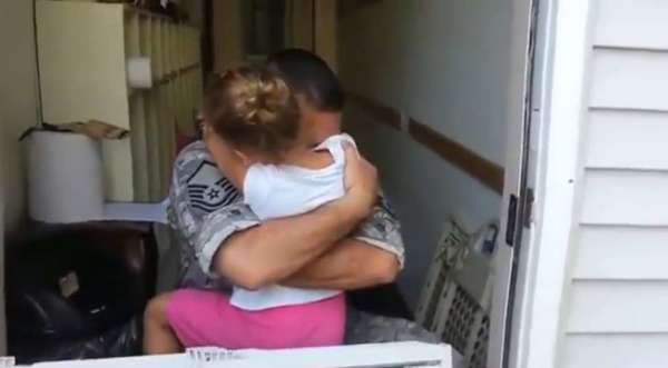 U.S. Airman Captain Surprises His Daughter at School
