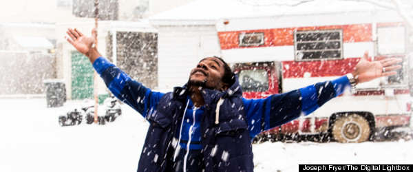 Nigerian Man, Witnessed His First Snowfall... And His Reaction Is Incredible