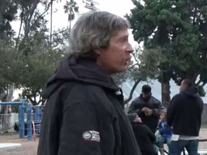 Homeless man money