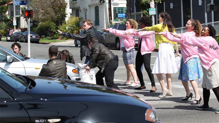 grease at the crosswalk