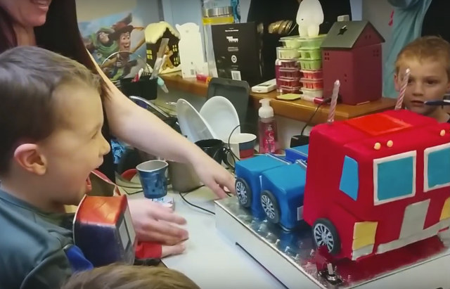 transformers birthday cake