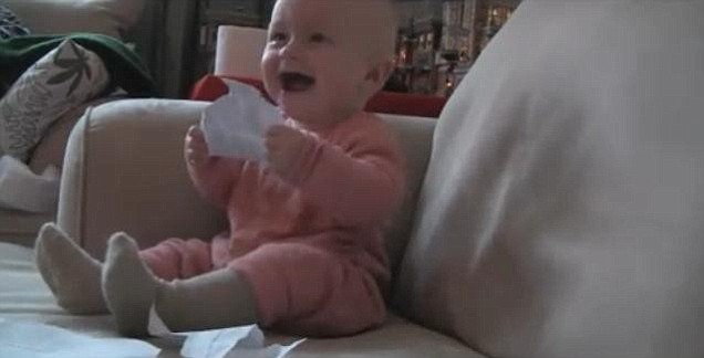 baby laughing hysterically
