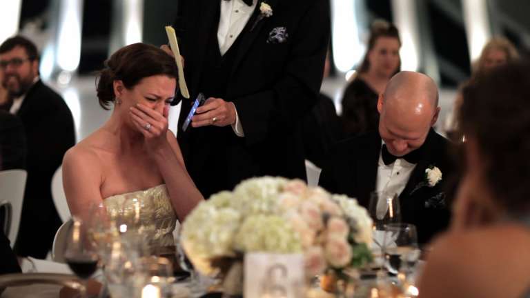 grandfather surprises bride