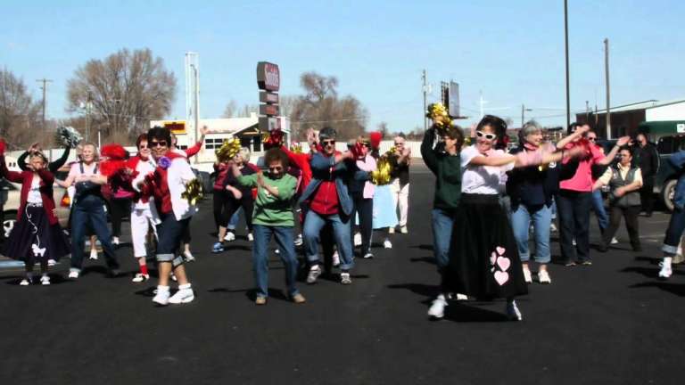 senior flash mob