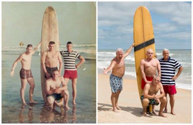 marines recreate a 50 year old photo