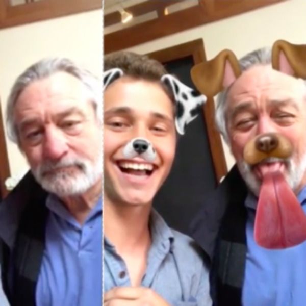 robert de niro gets schooled in snapchat