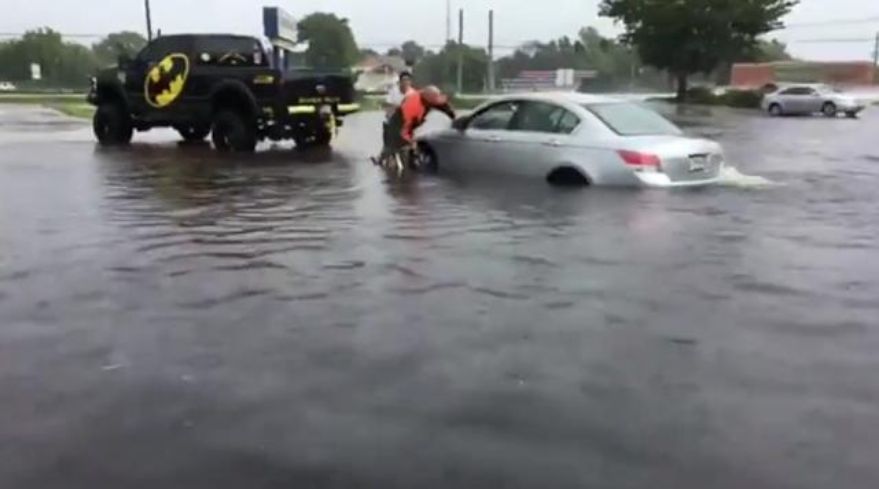 good samaritan in batman truck