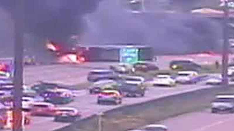 overturned semi