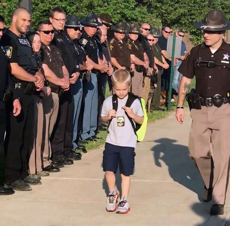 70 officers escort