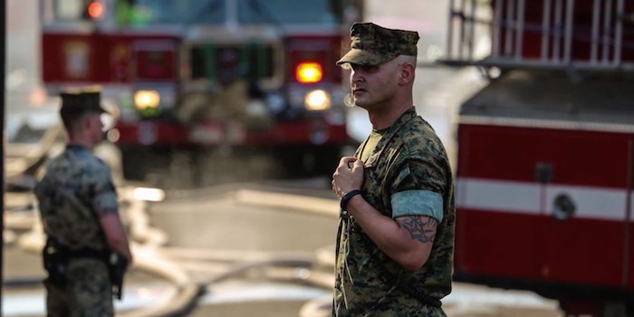 marines rescue seniors from fire