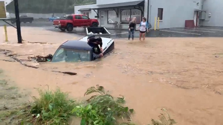 human chain flood