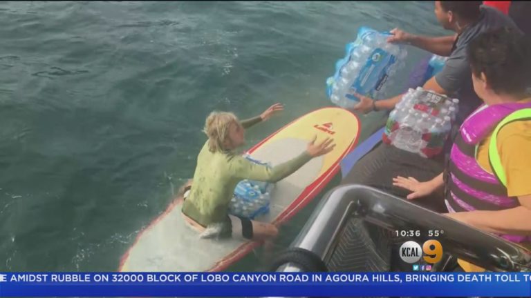good samaritan packs yacht with supplies for fire