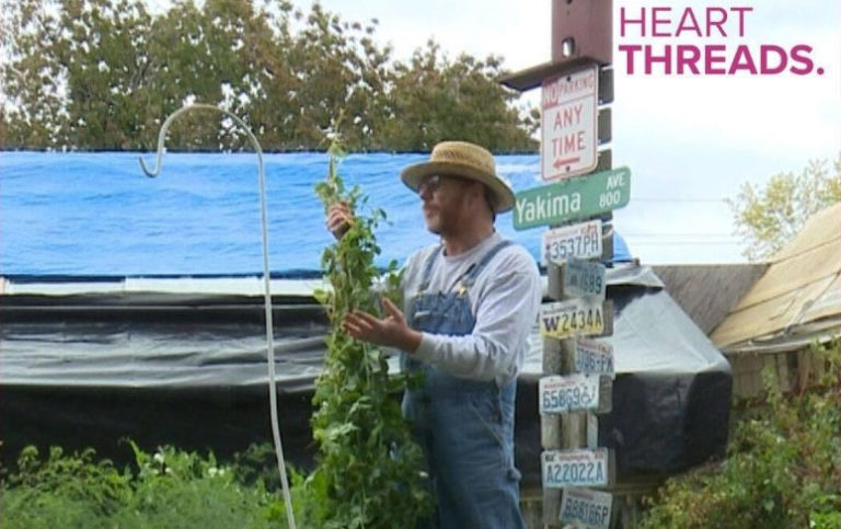 man grows food for free