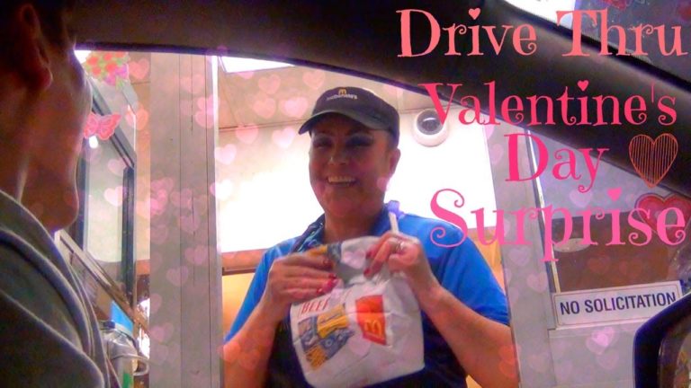 valentines day drive thru surprise