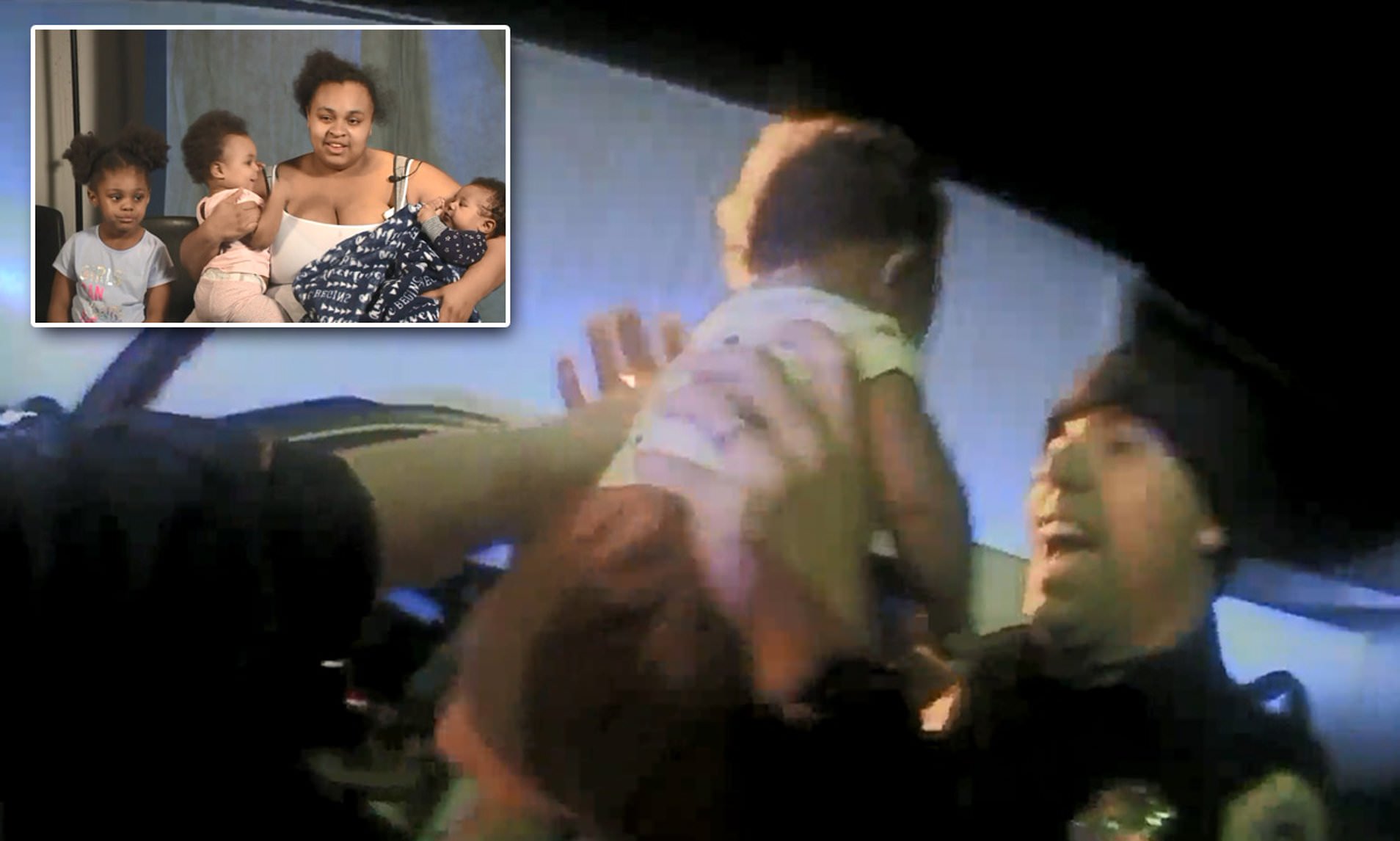 police officers catch children