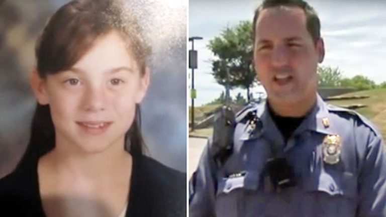 girl waves at officer every day