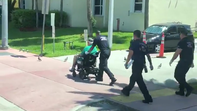 miami beach firefighter wheels man home