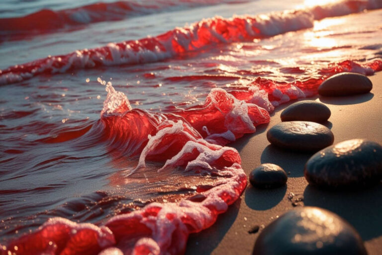 sea of galilee turns blood red